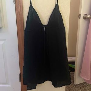 black swimsuit cover up